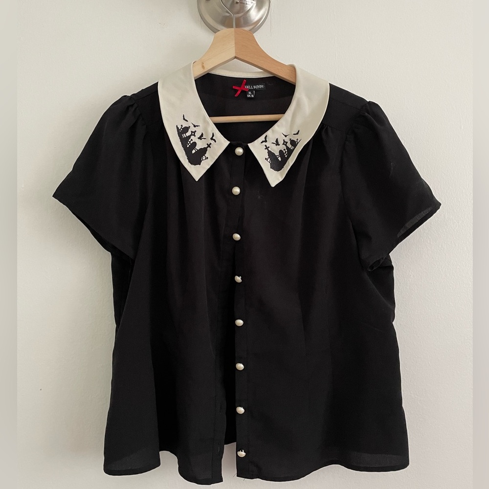 Halloween collar blouse